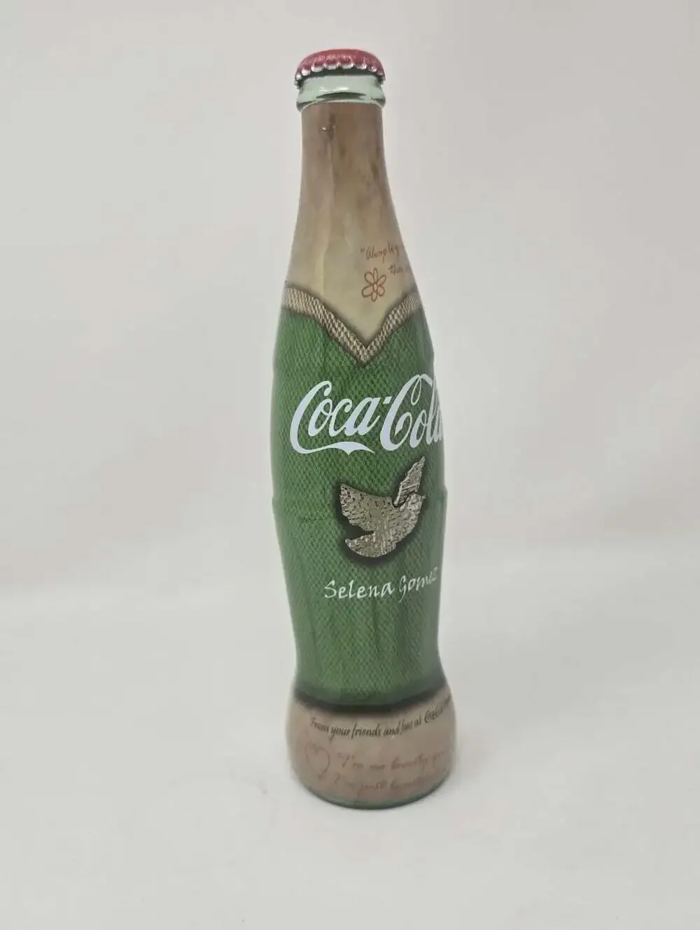 Limited Edition Selena Gomez Coca Cola Glass Bottle Coke 9.5